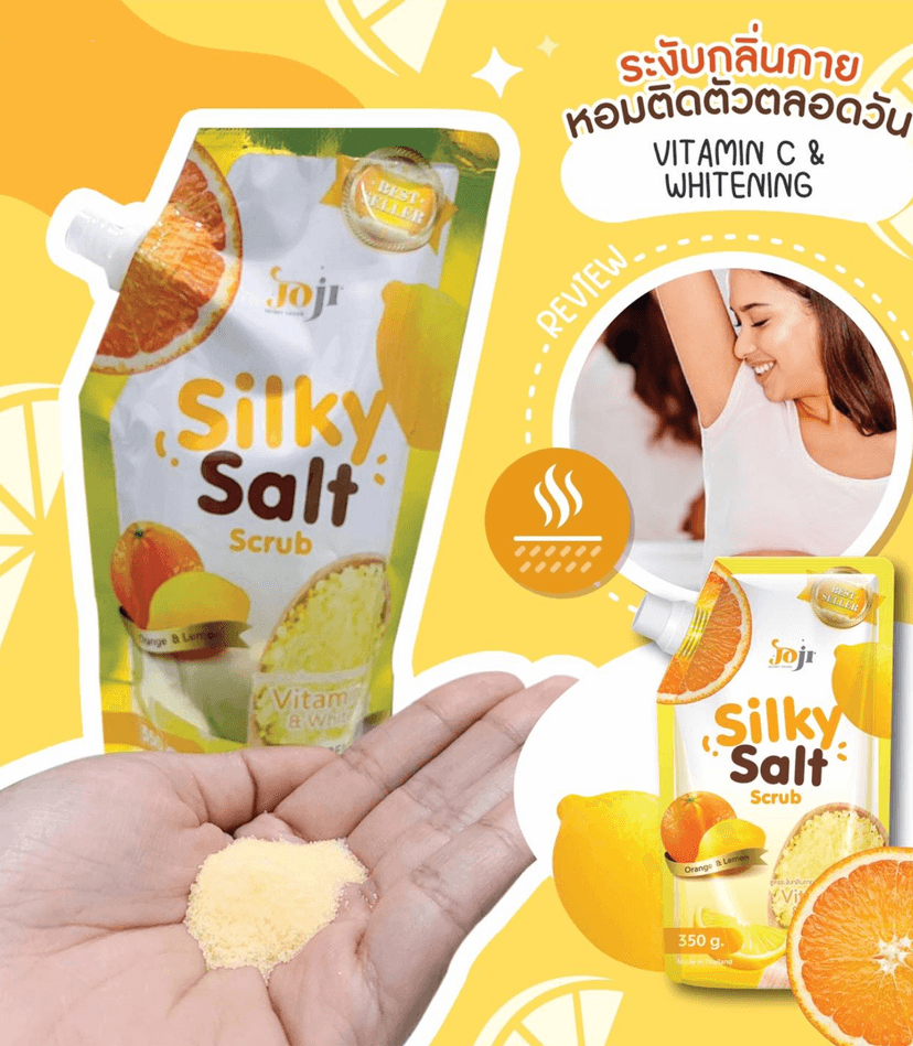 JOJI SILKY SALT SCRUB ORANGE - JOJI BODY SCRUB