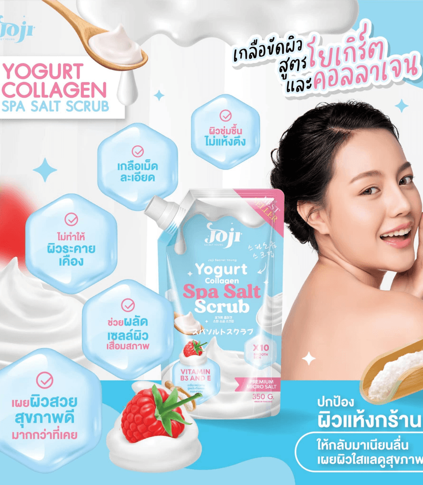 JOJI SPA SALT SCRUB YOGURT COLLAGEN - JOJI BODY SCRUB