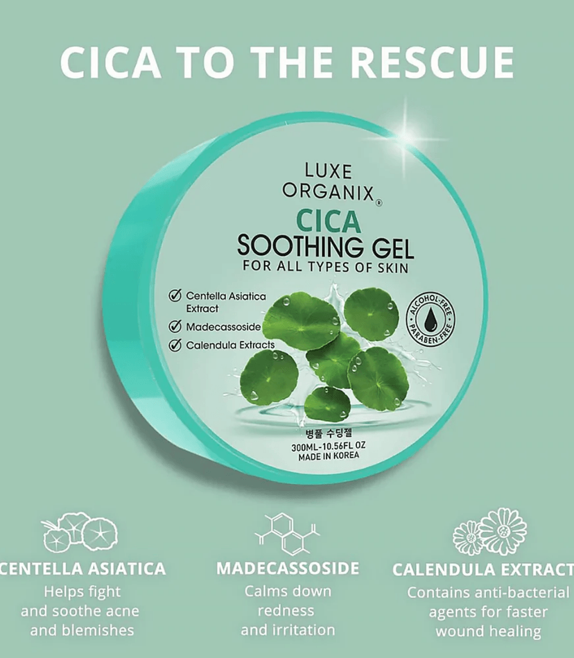 LUXE ORGANIX CICA SOOTHING GEL 300ML - LUXE ORGANIX MOISTURIZER