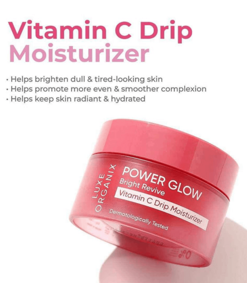 LUXE ORGANIX POWER GLUXE ORGANIXW VIT C DRIP MOISTURIZER 50G - LUXE ORGANIX MOISTURIZER