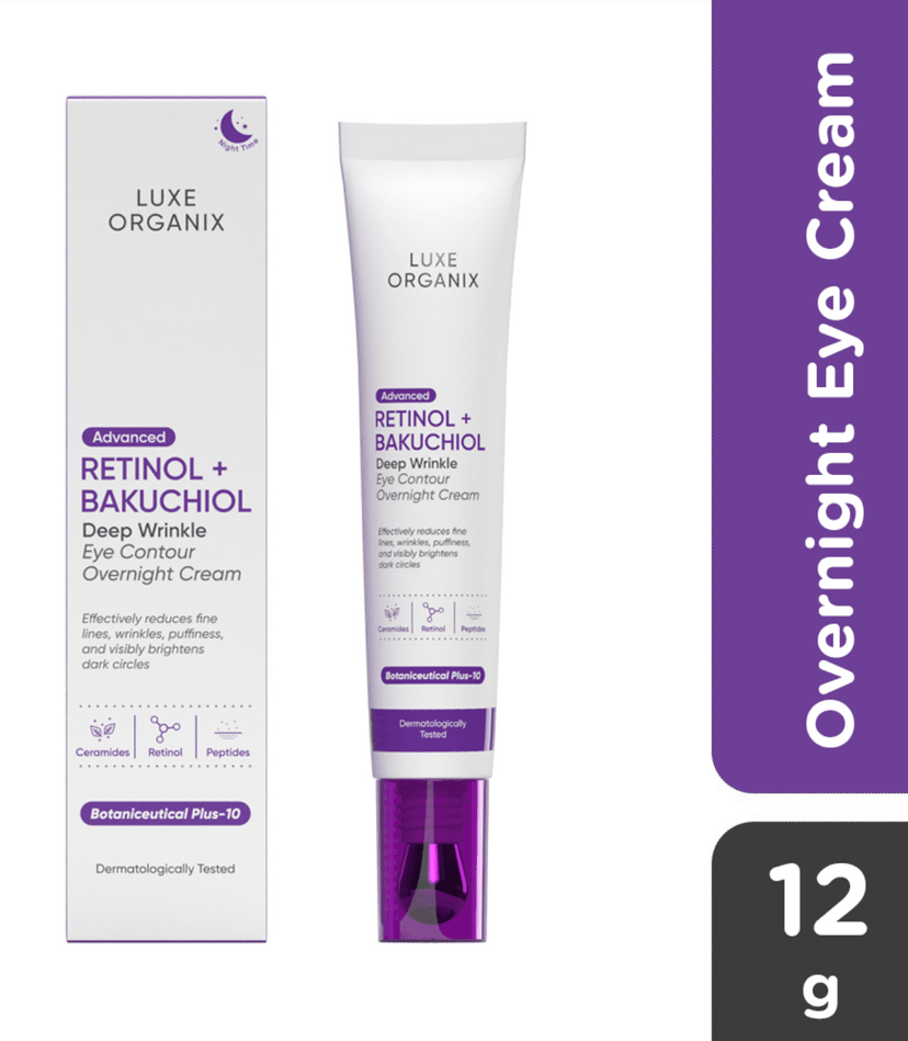 LUXE ORGANIX RET+BAK EYE OVERNIGHT CREAM 12G - LUXE ORGANIX FACIAL CREAM