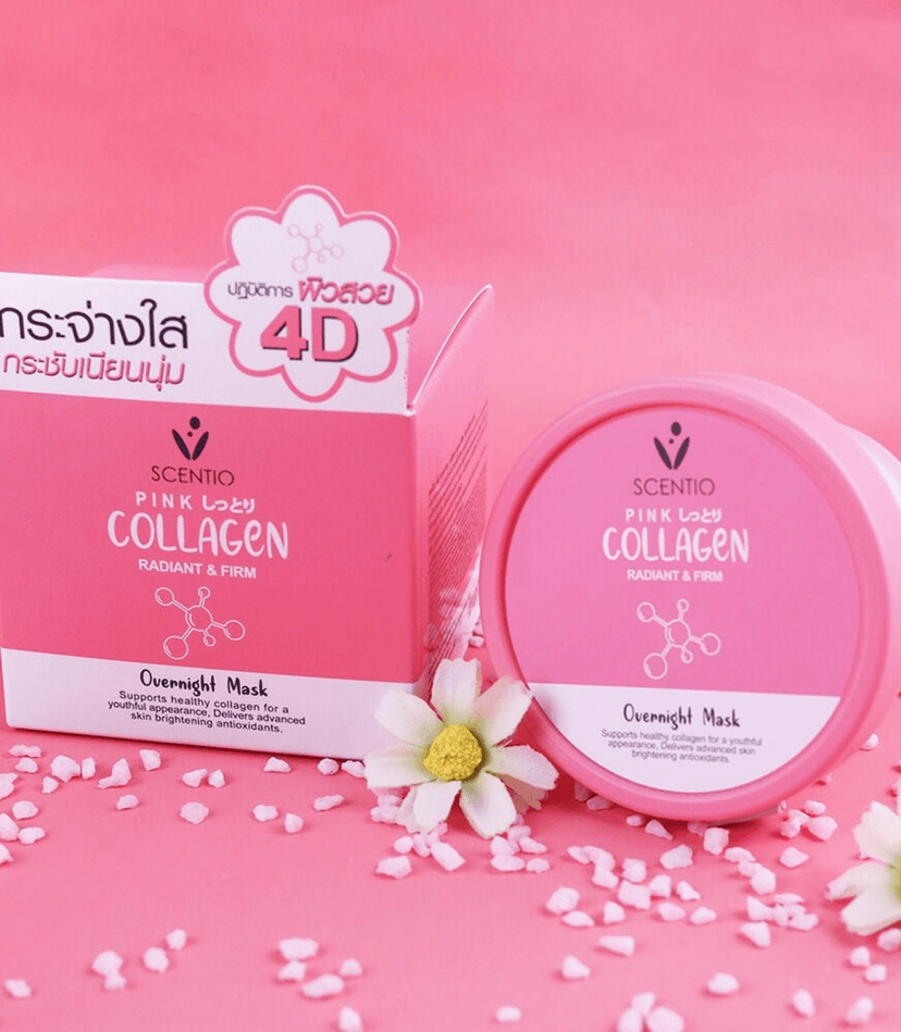 SCENTIO PINK COLLAGEN OVERNIGHT MASK 100g - SCENTIO FACE MASK