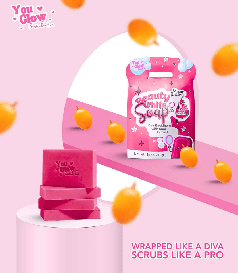 YOU GLOW BABE BEAUTY WHITE SOAP 5PCSx70G - YOU GLOW SOAP